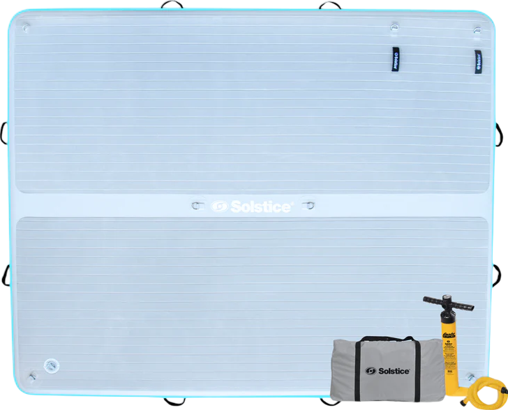 Swimline Solstice 38810 Inflatable Luxe Dock 10' x 8' with Traction Pad and Rope Ladder New
