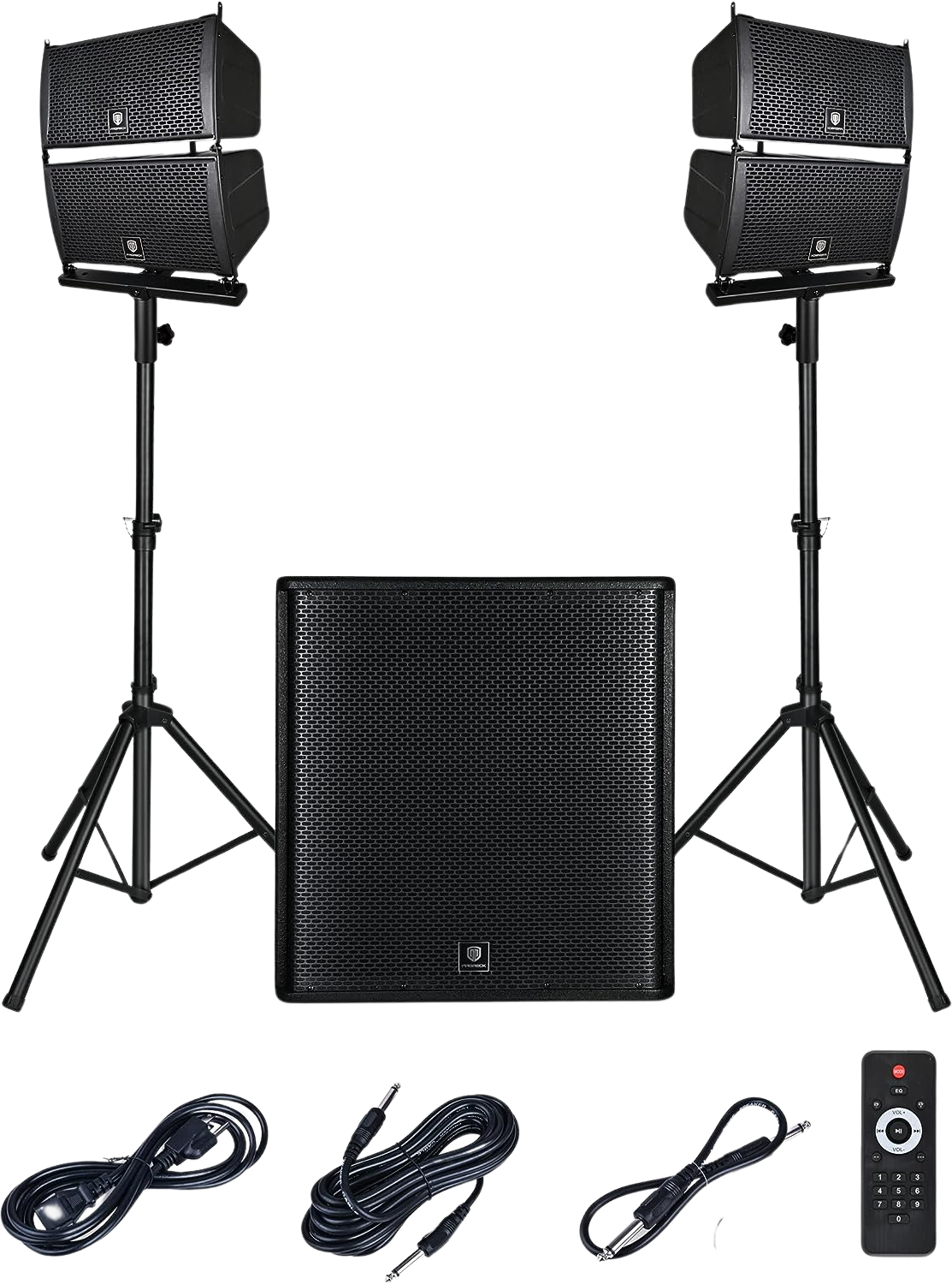 Proreck CLUB-4000 PA Speaker System 4000W Combo 4 Line Array Speakers and 18