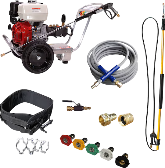 Pressure Pro Basic Combo Pressure Washer Kit 4000 PSI 4 GPM Honda GX390 Engine Electric Start New