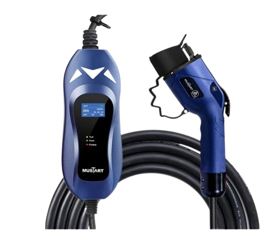 Mustart Power Level 2 EV 25A 25' Cable NEMA 14-30 Portable Charger New