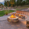 Costway Fire Pit 40,000 BTU Outdoor Propane Gas Stove with Stone Finish New