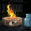 Costway Fire Pit 40,000 BTU Outdoor Propane Gas Stove with Stone Finish New