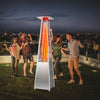 Costway Patio Heater Square Pyramid 42,000 BTU Stainless Steel with Wheels New
