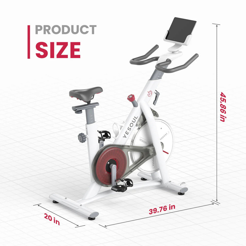 Yesoul S3 Exercise Bike with Adjustable Resistance Belt Drive Bluetooth App New