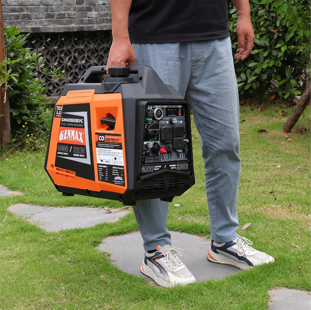 GENMAX GM4000iSBEPC 3200W/4000W 26.7 Amp Electric Start Gas Inverter Generator Parallel Ready with CO Detect New