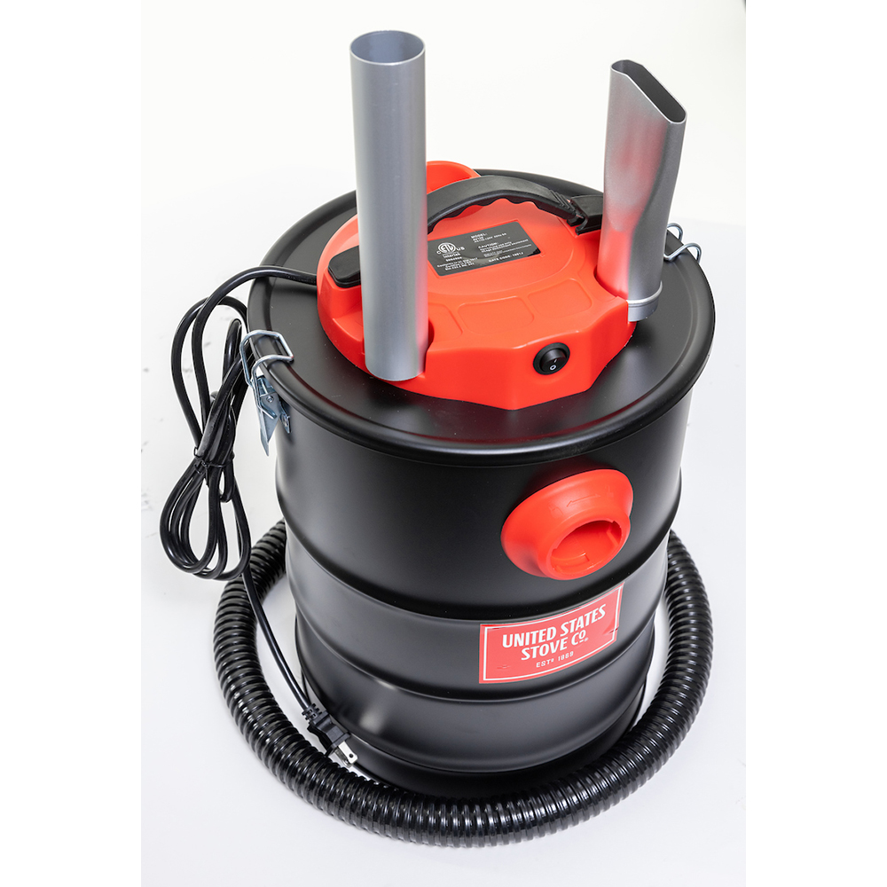 US Stove AV15E Ash Vacuum 6.5 Gallon Capacity 2.5 HP Black Metal New