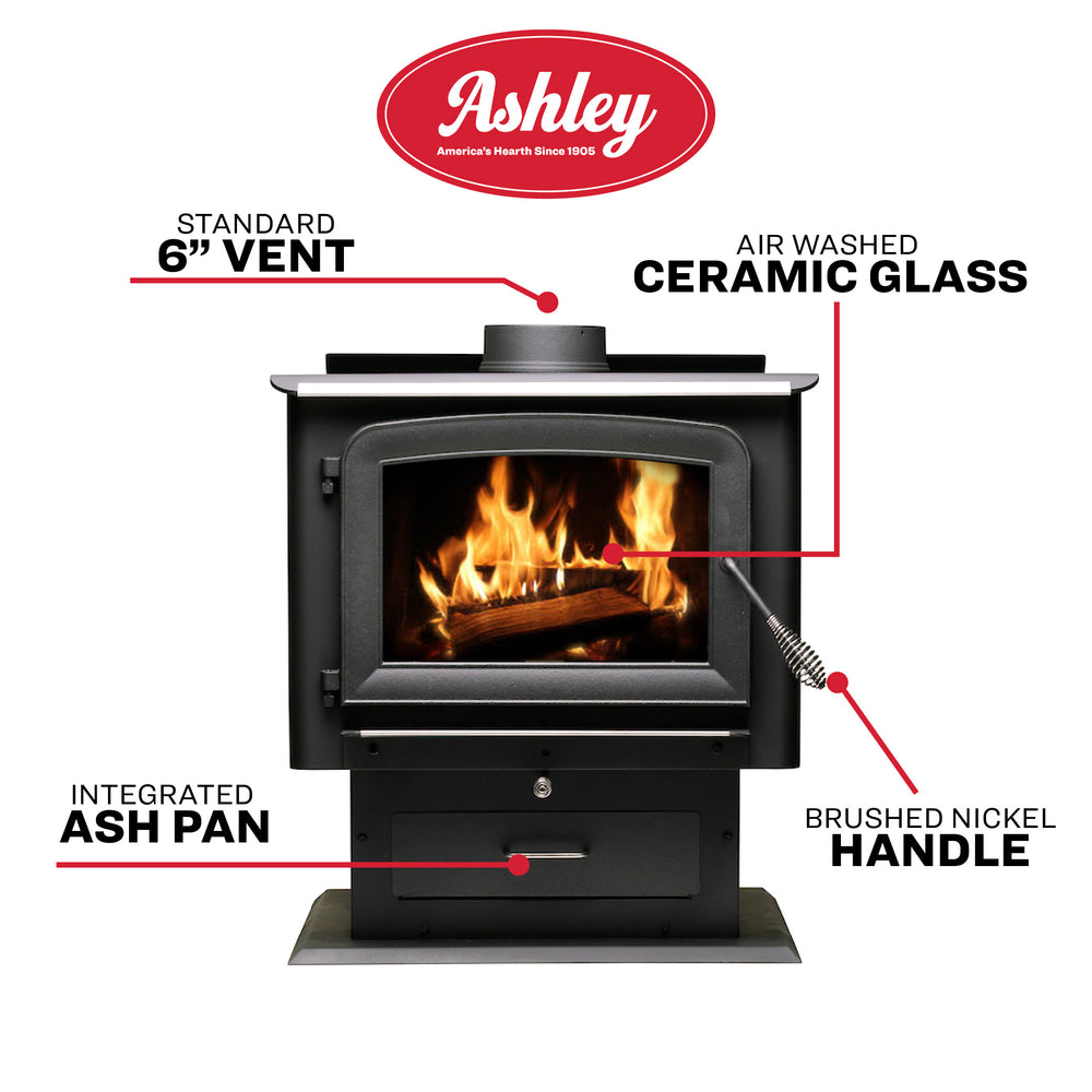 Ashley Hearth AW2020E-P EPA Certified 2,000 sq. ft. Wood Stove New