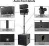 Proreck CLUB-6000 PA Speaker System 6000W Combo 4 Line Array Speakers and 15" Subwoofer with Bluetooth and Remote New