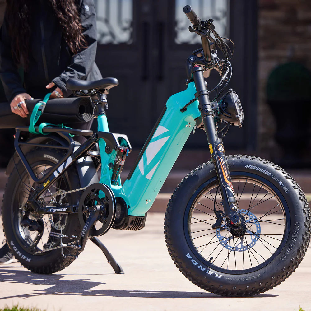 Cyrusher Quest Electric Bike Mid-Drive Step-Through 28 MPH 80 Mile Range 1000W New