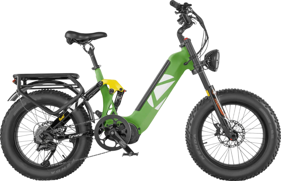 Cyrusher Quest Electric Bike Mid-Drive Step-Through 28 MPH 80 Mile Range 1000W New