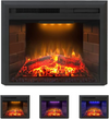Valuxhome EF23T Electric Fireplace 23" Insert 750/1500W with Overheating Protection and Fire Crackling Sound Remote Black New