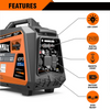 GENMAX GM4600iAEFIC 3800W/4600W Generator Gas Inverter CO Alert Remote Start New