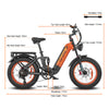 Cyrusher Kommoda 2.0 Electric Bike Step-Through 750W 48V 28 MPH 68 Mile Range New