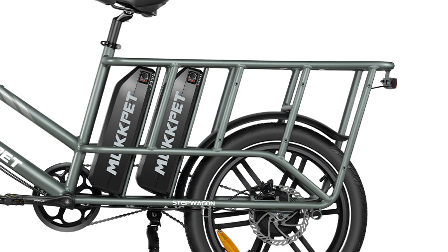 Mukkpet Stepwagon MST-04 Dual Battery Electric Bicycle 25 MPH 120 Mile Range 750W 48V New