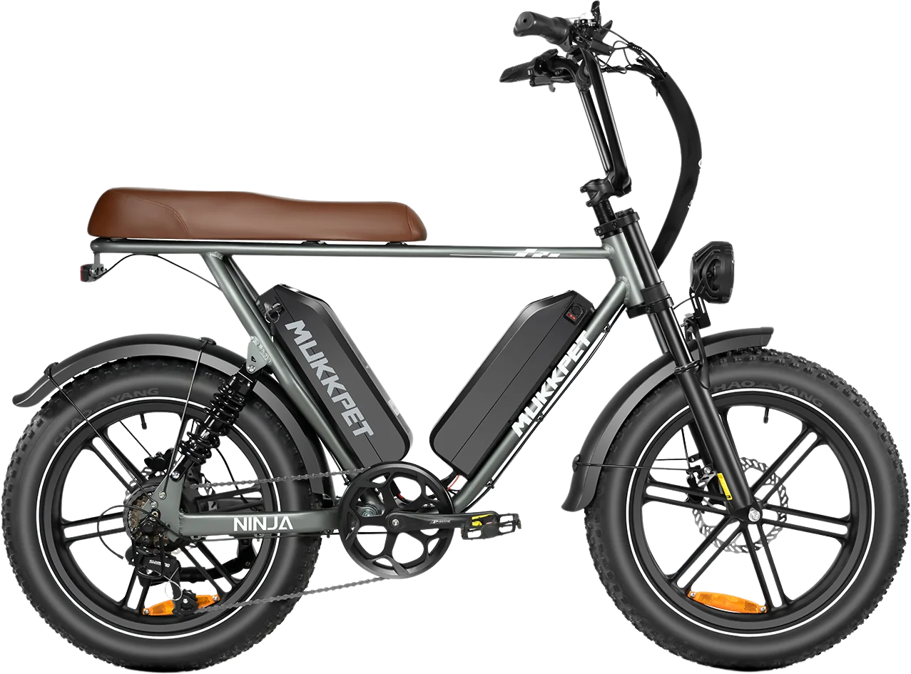Mukkpet Ninja MN-04 Moped Style Electric Bicycle 28 MPH 120 Mile Range 750W 48V New