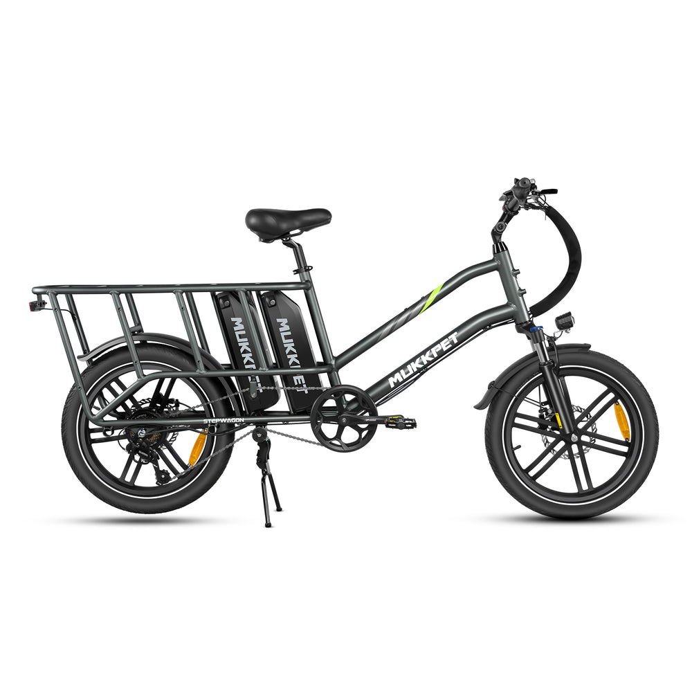 Mukkpet Stepwagon MST-04 Dual Battery Electric Bicycle 25 MPH 120 Mile Range 750W 48V New