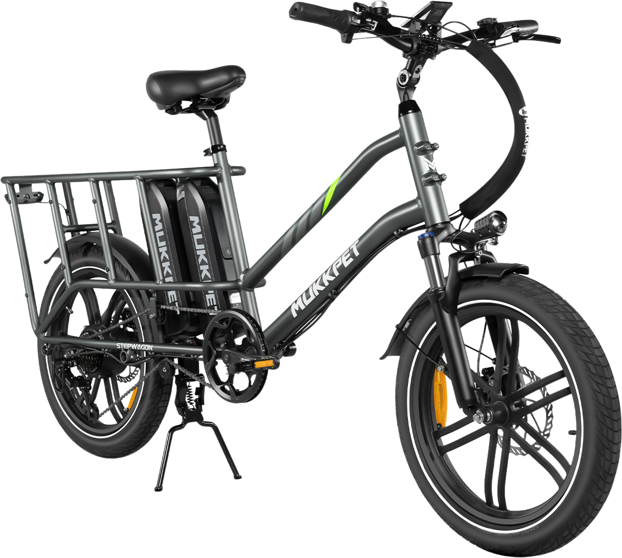 Mukkpet Stepwagon MST-04 Dual Battery Electric Bicycle 25 MPH 120 Mile Range 750W 48V New