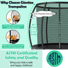Costway Trampoline 10' ASTM Approved 400 Lbs Capacity with Enclosure Net and Ladder New