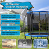 Costway Trampoline 10' ASTM Approved 400 Lbs Capacity with Enclosure Net and Ladder New