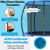 Costway Trampoline 10' ASTM Approved 400 Lbs Capacity with Enclosure Net and Ladder New