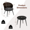Costway Patio Bistro Set Rattan 3 Pieces with Seat Cushions and Tempered Glass Tabletop New