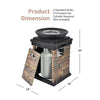 Costway Fire Bowl 40,000 BTU Outdoor Propane Burning Column Realistic New