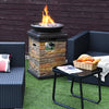 Costway Fire Bowl 40,000 BTU Outdoor Propane Burning Column Realistic New
