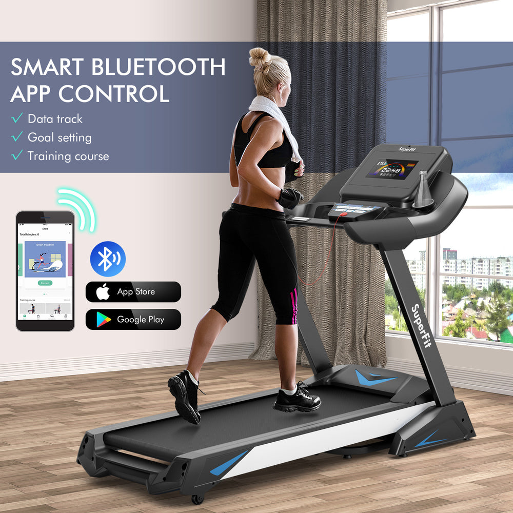 Costway Treadmill with App and Auto Incline Foldable 12 MPH Max Speed 4.75 HP New