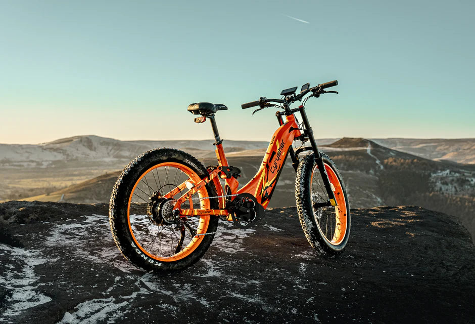 Cyrusher Trax All Terrain Electric Bike Step-Through 24" Tires 28 MPH 56 Mile Range 750W New