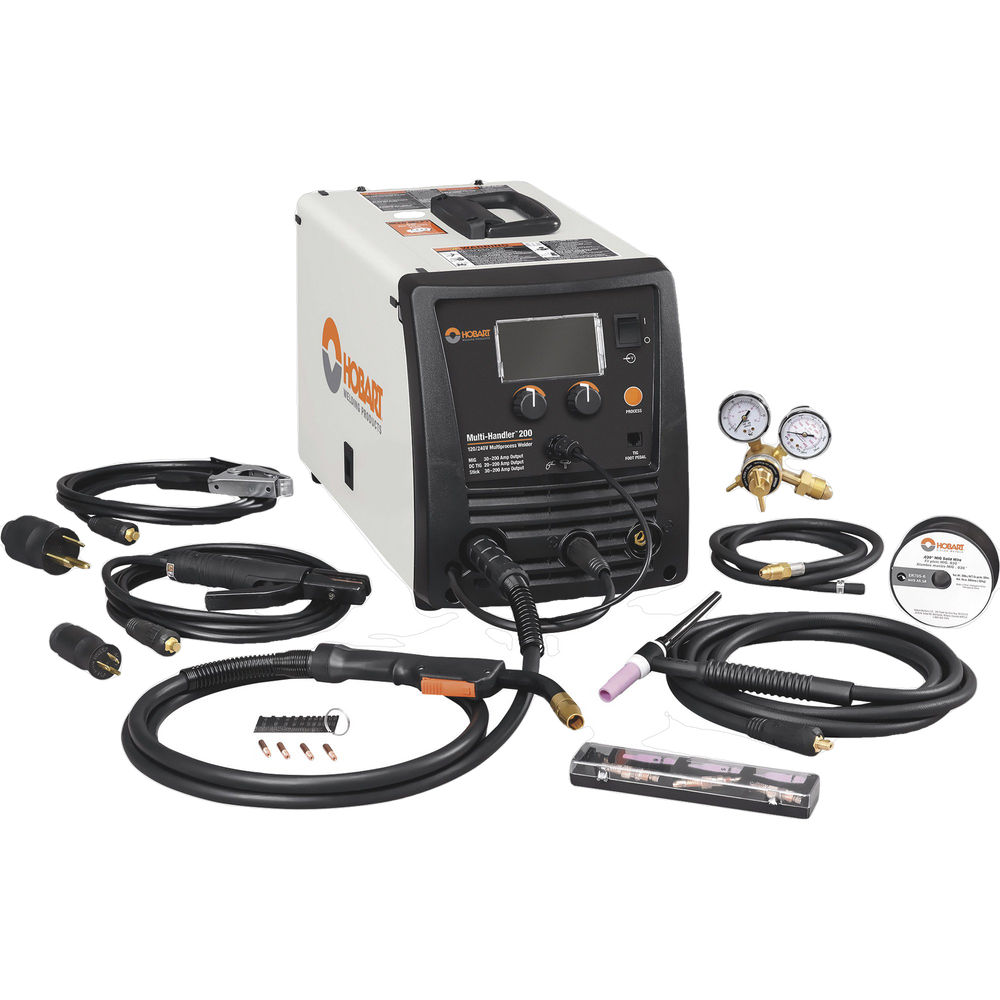 Hobart 500578 Multi-Handler 200 Multiprocess 120/240V Welder with Multi-Voltage Plug and MIG Gun Manufacturer RFB