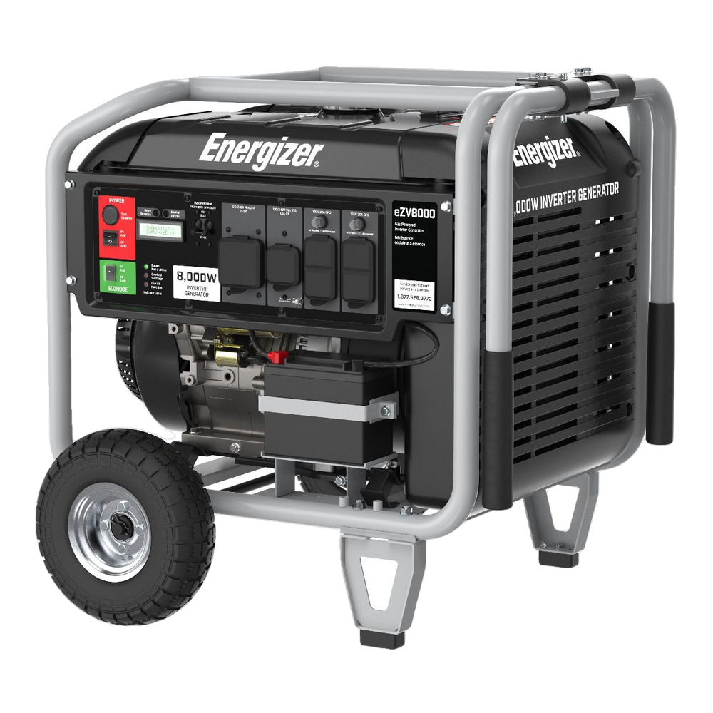 Energizer eZV8000 6500W/8000W Gas Powered Electric Start Inverter Generator New