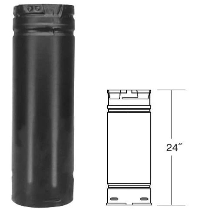 ComfortBilt 3" X 24" Straight Length Chimney Pipe New