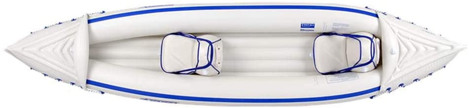 Sea Eagle 370 Inflatable Portable Sport Kayak Canoe 3 Person Pro Package With Paddles White Blue New