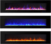 Valuxhome WM84 84 in. 750/1500W Wall Mounted Log and Crystals Fireplace with Remote Black New