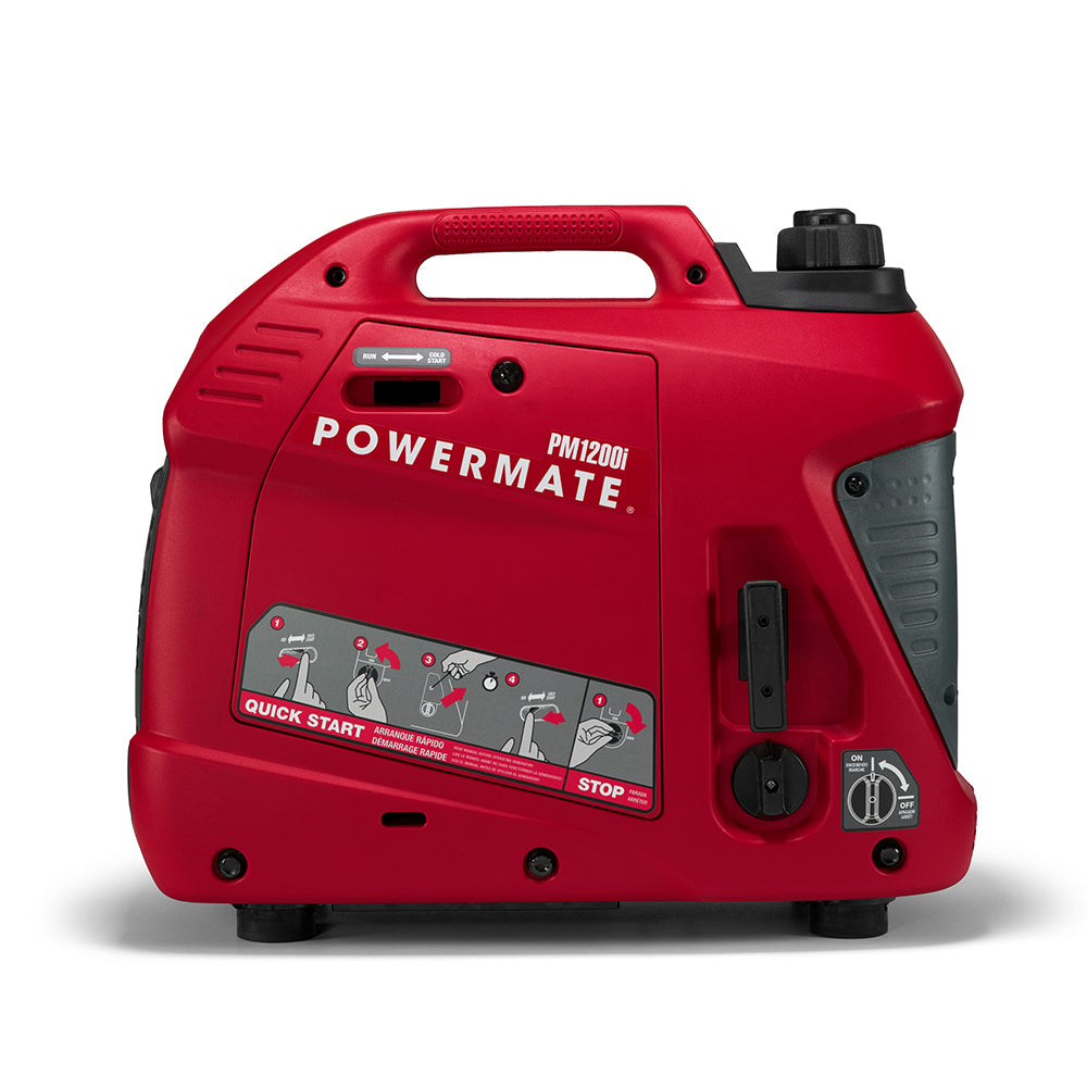 Powermate PM1200i 1000W/1200W Recoil Pull Start Gas Inverter Generator New