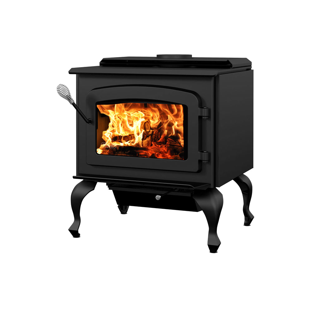 Drolet Escape 1800 EPA Certified 2,100 Sq. Ft. Wood Stove On Legs With Black Door New